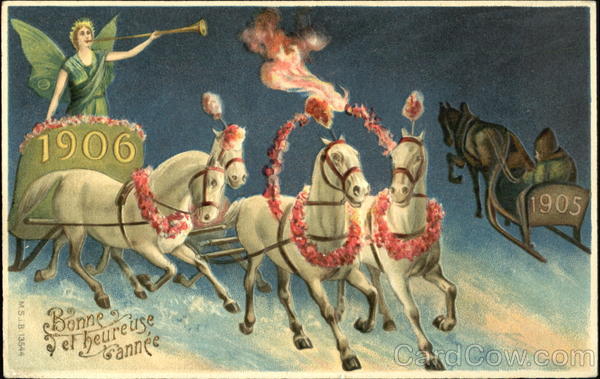 1906 Bonne Jet Heureuse Annee New Year's
