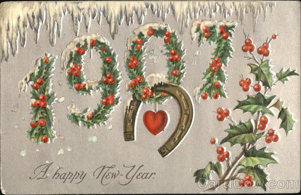 1907 A Happy New Year Year Dates