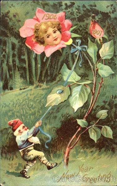 New Year Greeting Elves