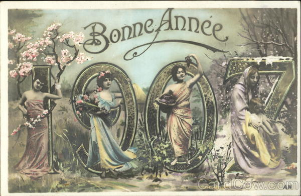 Bonne Annee 1907 Year Dates
