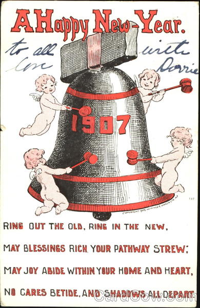 A Happy New Year 1907 Angels & Cherubs