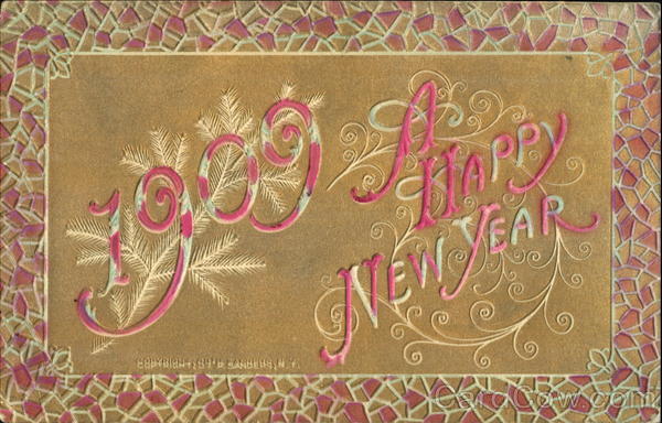 1909 A Happy New Year New Year's