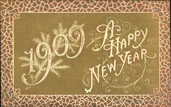 1909 A Happy New Year New Year's