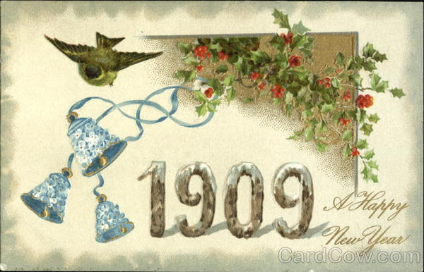 1909 A Happy New Year New Year's