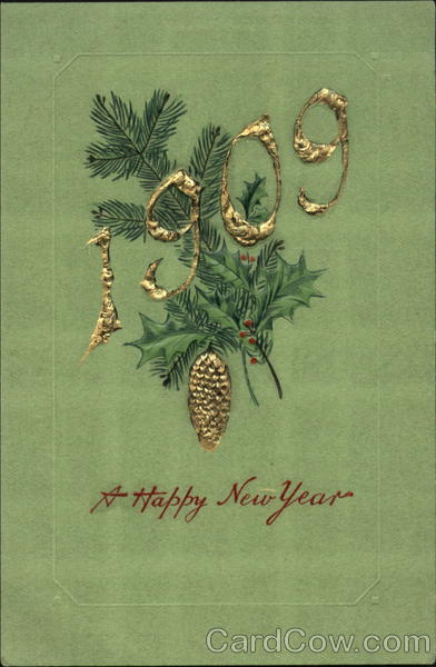 1909 A Happy New Year New Year's