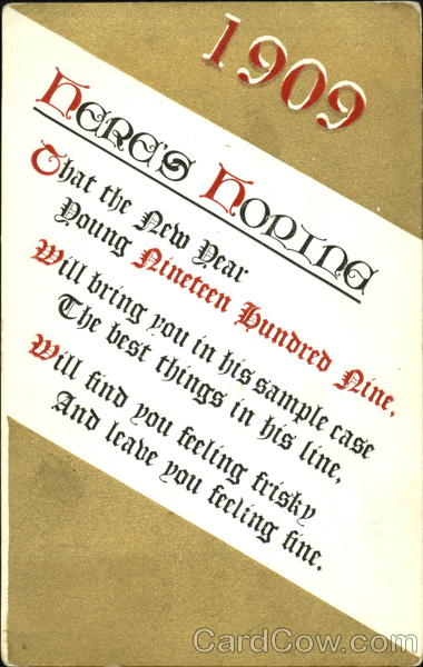 1909 Here Is Hoping New Year's