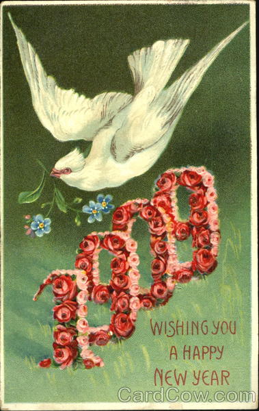 1909 Wishing You A Happy New Year New Year's