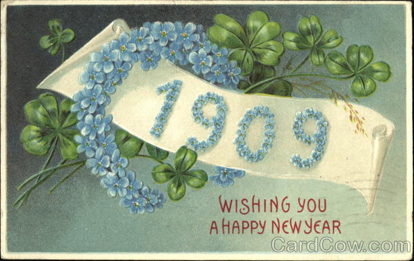 1909 Wishing You A Happy New Year New Year's