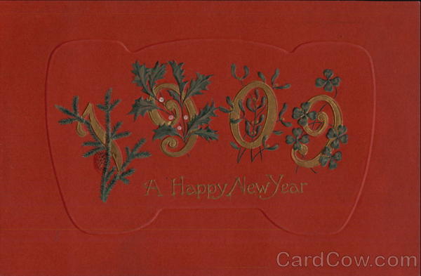 1909 A Happy New Year New Year's