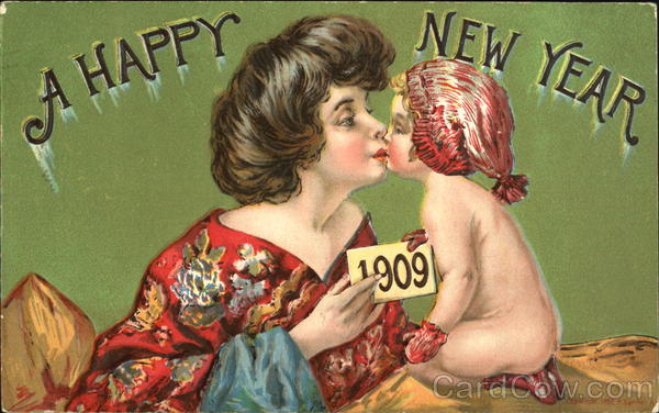 A Happy New Year 1909 Angels & Cherubs