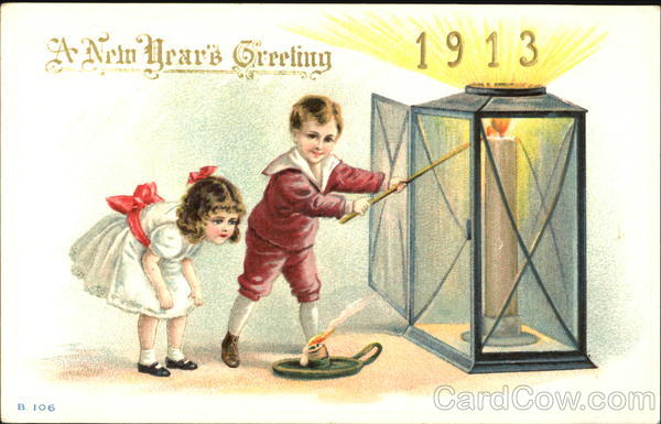 A New Years Greeting 1913 Children