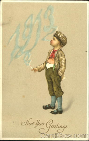 1913 Boy Smoking Children