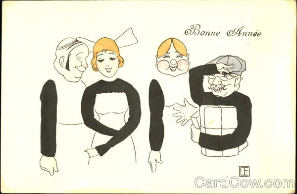 Bonne Annee 1915 Large Letter