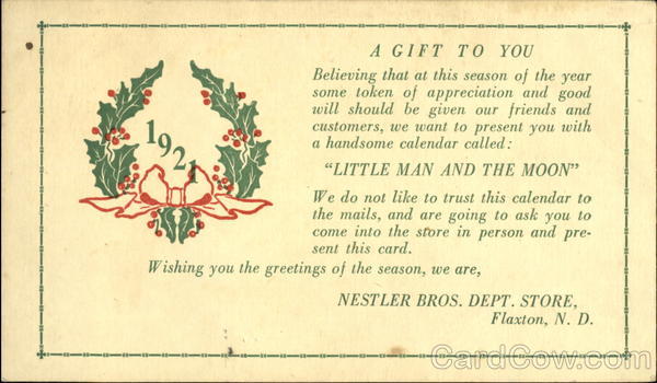 A Gift To You 1921 New Year's