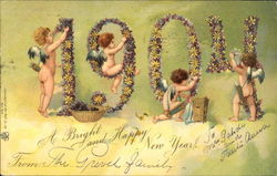 A Bright And Happy New Year 1904 Postcard