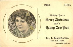 Wishing You A Merry Christmas And A Happy New Year Postcard