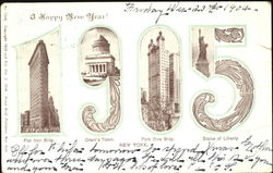 A Happy New Year! New York, NY Postcard Postcard