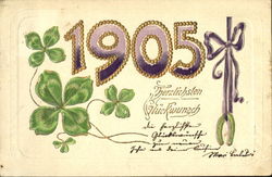 1905 Herzlichsten Fluckwunych Postcard