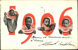 1906 Watermelon Postcard