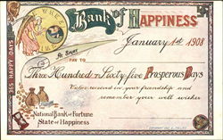 Bank Of Happiness Postcard