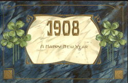 1908 A Happy New Year Postcard
