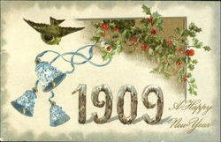 1909 A Happy New Year Postcard