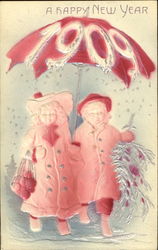 A Happy New Yea 1909 Children Postcard Postcard