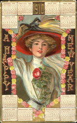 1910 A Happy New Year Postcard