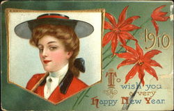 1910 To Wish You A Very Happy New Year Postcard