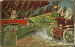 1911 A Happy New Year Postcard