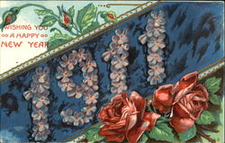 Wishing You A Happy New Year 1911 Postcard