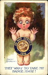 They Want To Take My Badge Away! Children Postcard Postcard