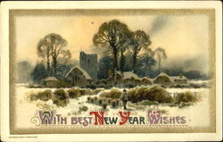 With Best New Year Wishes Postcard