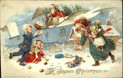 A Joyous Christmas Santa Claus Postcard Postcard