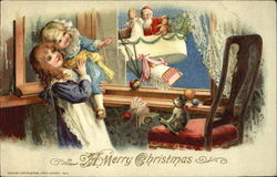 A Merry Christmas Santa Claus Postcard Postcard