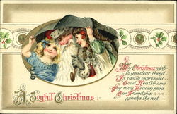 A Joyful Christmas Santa Claus Postcard Postcard