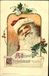 A Merry Christmas Santa Claus Postcard Postcard