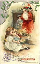 A Joyful Christmas Santa Claus Postcard Postcard