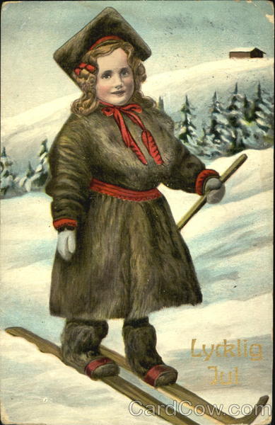 Young Girl in Cross-Country Skiis Children