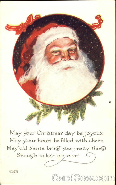 Head of Santa in Circle Santa Claus