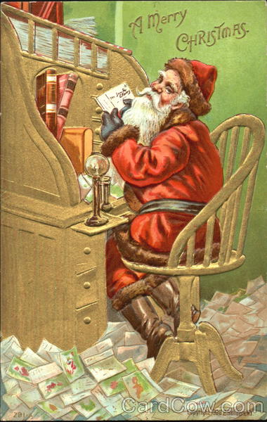 Santa Reads his Letters Santa Claus
