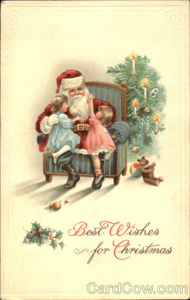 Children Sitting On Santa's Lap Santa Claus