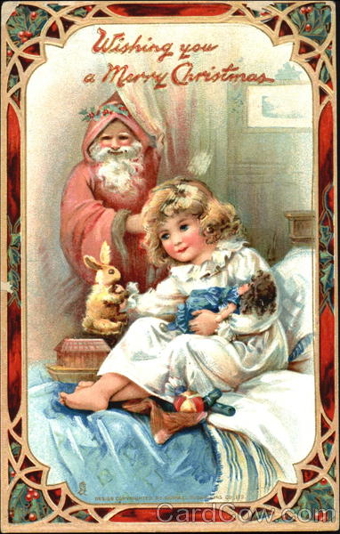 Santa with a Young Girl Santa Claus