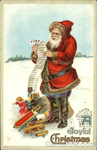 Santa Checking His List Santa Claus