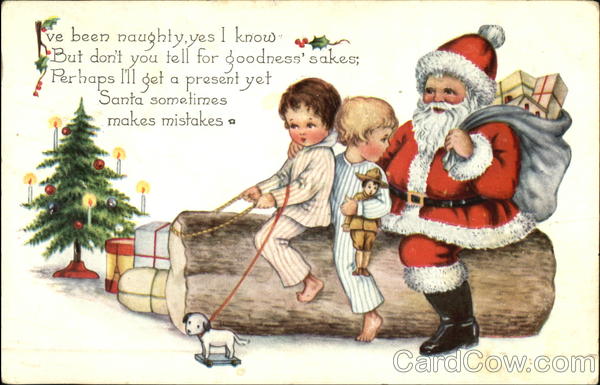 Santa with children and presents Santa Claus