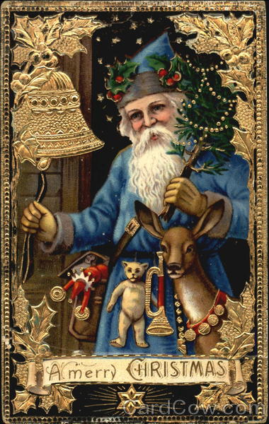 Santa the shepherd with gifts Santa Claus