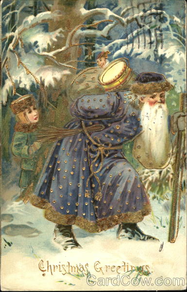 Santa in Purple Robe Santa Claus