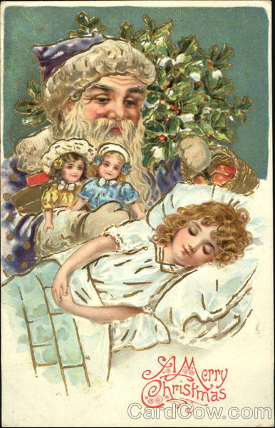 A Merry Christmas Santa Purple Robe Santa Claus