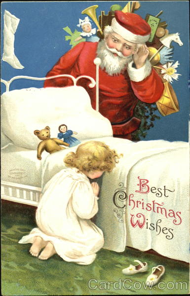 Santa hears the prayers of a small child Ellen Clapsaddle