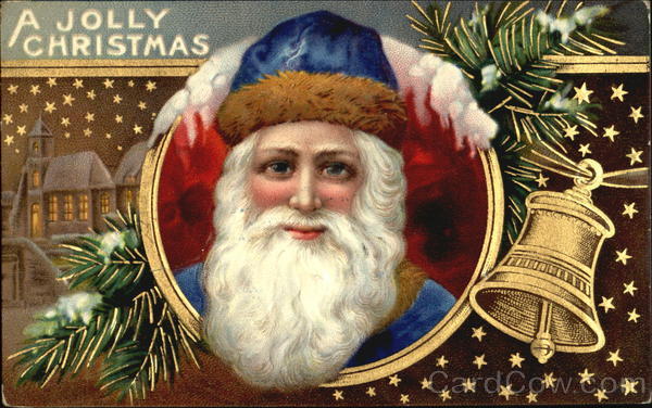 Santa in Blue Santa Claus